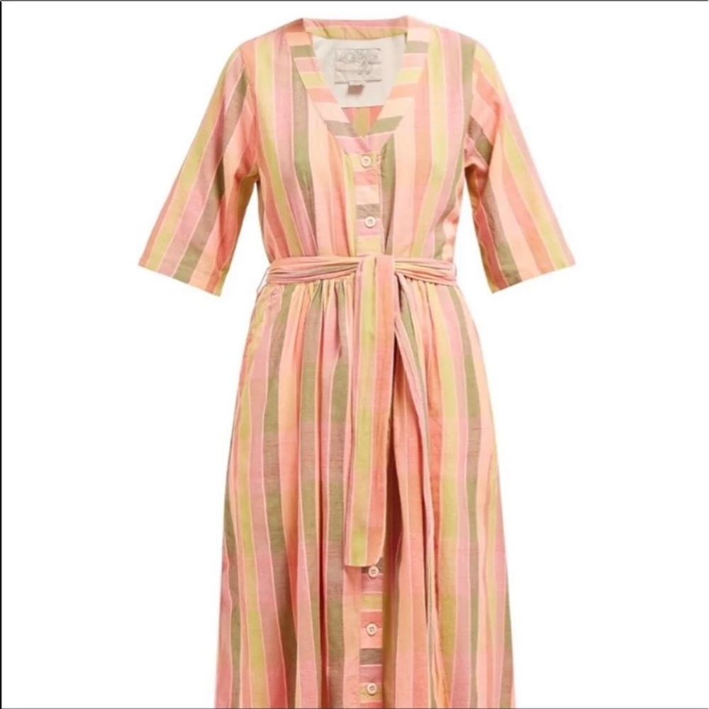 Ace & Jig Pink and Yellow Striped Maxi Dress - Picture 2 of 9